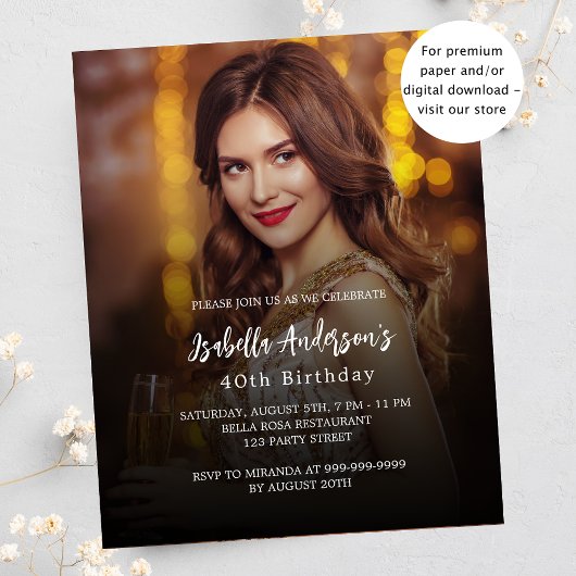 Foto der Geburtstagspartei - Einladung Flyer