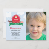 Foto der Geburtstagspartei von landwirtschaftliche Einladung (Vorderseite)