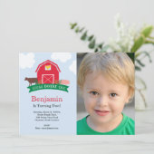 Foto der Geburtstagspartei von landwirtschaftliche Einladung (Stehend Vorderseite)