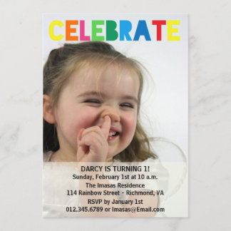 Foto der Geburtstagspartei von Mädchen Einladungen