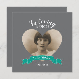 Foto der Gedenkfeier aquamarine Beerdigung der Ban Einladung