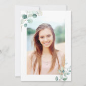 Foto der Gold Botanical Letter Graduation Party Einladung (Rückseite)