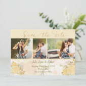 Foto der Gold-Rose Save the Date (Stehend Vorderseite)