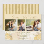 Foto der Gold-Rose Save the Date (Vorne/Hinten)