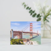 Foto der Golden Gate Bridge Postkarte (Stehend Vorderseite)