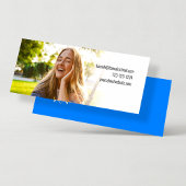 Foto der Graduate Name Card Elegantes Blau und Wei Mini Visitenkarte