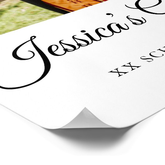 Foto der Graduierungspartei Willkommen Poster (Ecke)