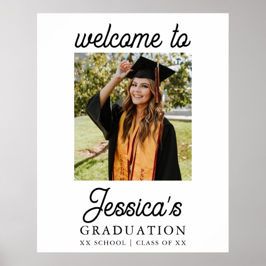 Foto der Graduierungspartei Willkommen Poster (Vorne)