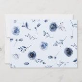 Foto der Graduierungsparty für Blaublumen Einladung (Rückseite)