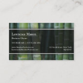 Foto der Green Bamboo Business Card Visitenkarte (Rückseite)