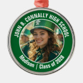 Foto der Green Marching Band Weihnachten Ornament Aus Metall (Vorne)