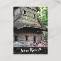 Foto der großen alten Birdhouse-Karte "We ve Moved