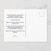 Foto der grünen Osteopathie-Medical-School-Abschlu Ankündigungspostkarte (Rückseite)