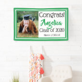 Foto der Grünen und Weißen Schule Banner (Insitu)