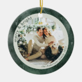 Foto der grünen Wasserfarbe | Lustig und hell Keramik Ornament (Vorne)