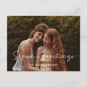 Foto der Grüße der niedlichen Jahreszeit Feiertagspostkarte