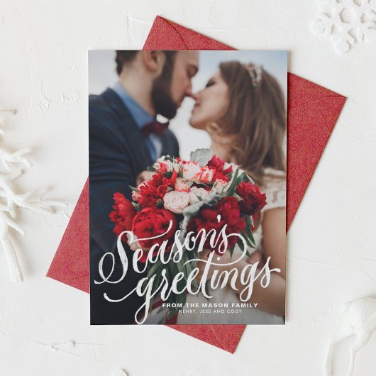 Foto der Grüße der Saison Feiertagskarte