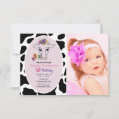 Foto der Heiligen Kuh 1. Geburtstag Einladung (Vorderseite)