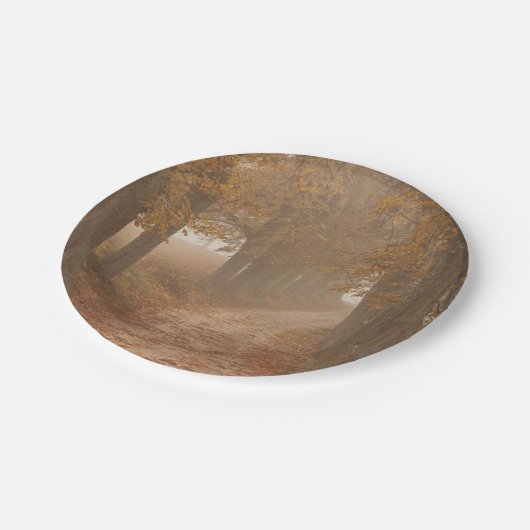 Foto der Herbstbaumen Pappteller (Schrägansicht)