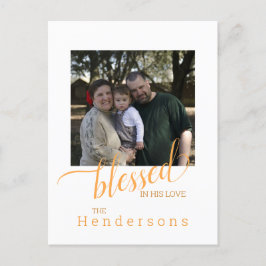 Foto der Herbstfamilie gesegnet Postkarte
