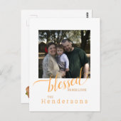 Foto der Herbstfamilie gesegnet Postkarte (Vorne/Hinten)
