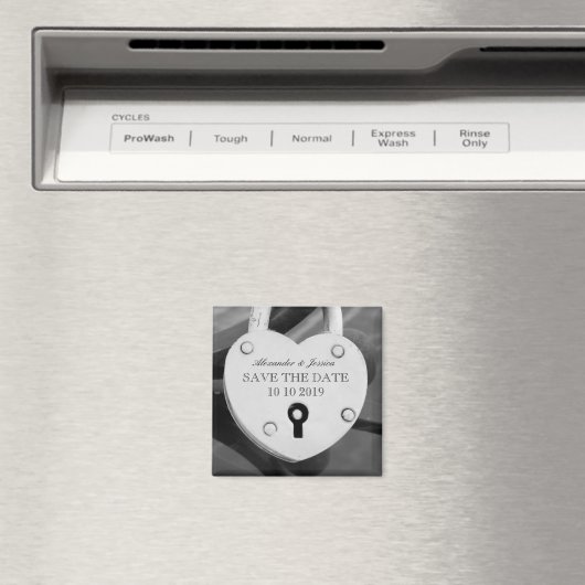 Foto der Herzform-Liebe speichern des Datums-Magne Magnet (In Situ (Geschirrspüler))