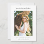 Foto der hübschen Blush Virtual Graduation Party Einladung (Vorderseite)