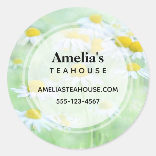Foto der Hübschen Daisien in einem Fachgeschäft Runder Aufkleber (Vorderseite)