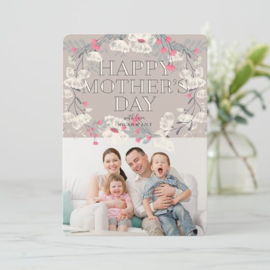 Foto der hübschen Gartenmutter Einladung (Stehend Vorderseite)