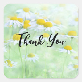 Foto der Hübschen Tageszeitung in einem Feld Viele Quadratischer Aufkleber