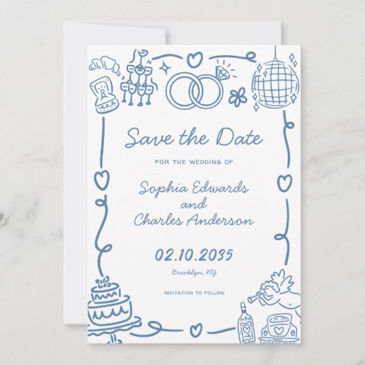 Foto der Illustration Save The Date (Vorderseite)