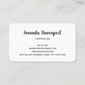 Foto der Inselküste und des tropischen Meeres Visitenkarte (Rückseite)