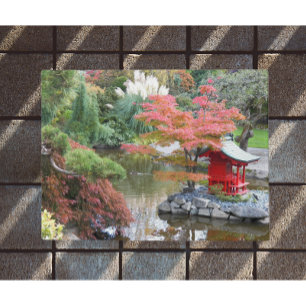 Foto der japanischen Gartenlandschaft Fußmatte
