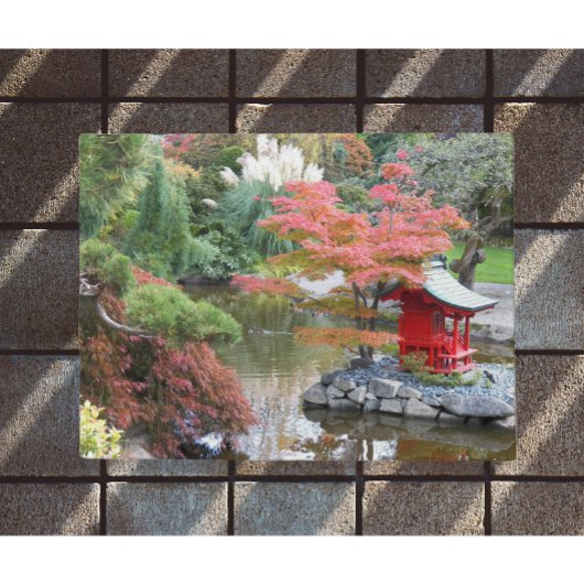Foto der japanischen Gartenlandschaft Fußmatte