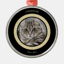 Foto der Katze Ornamentieren Liebe eins Ornament Aus Metall