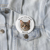 Foto der Katze und Name Paw-some Friend Button (Beispiel)