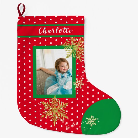 Foto der Kinder Großer Weihnachtsstrumpf (Vorderseite)