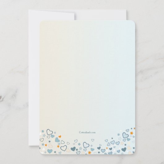 Foto der Kinderbeerdigung Danke, Karte (Rückseite)