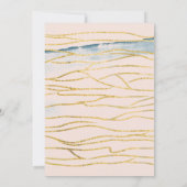 Foto der Krankenpflege Blush Gold Abschluss  Einladung (Rückseite)