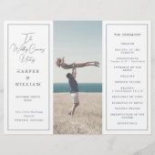 Foto der Küste Tri-Fold Hochzeitsprogramm (Vorderseite)