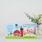 Foto der Landtiere Geburtsankündigung Ankündigung (Stehend Vorderseite)