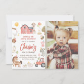 Foto der Landtiere zum Geburtstag Einladung (Vorderseite)