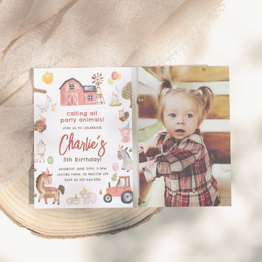 Foto der Landtiere zum Geburtstag Einladung