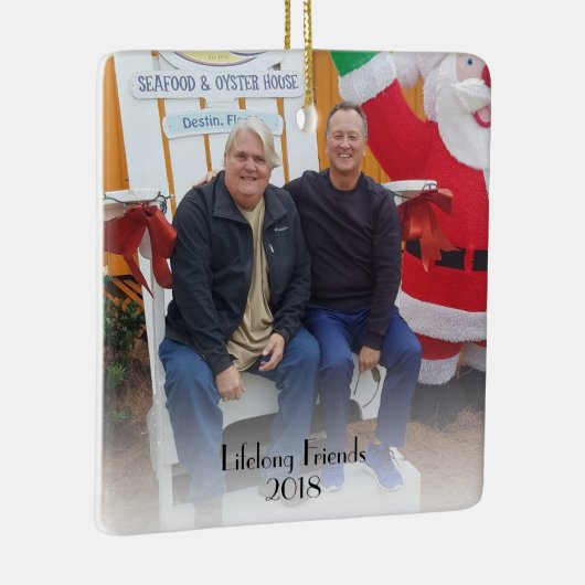 Foto der lebenslangen Freunde 2 2 Jahr 2 versah Keramikornament (Rechts)