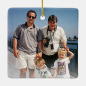 Foto der lebenslangen Freunde 2 2 Jahr 2 versah Keramikornament (Rückseite)