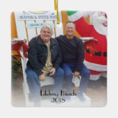 Foto der lebenslangen Freunde 2 2 Jahr 2 versah Keramikornament (Vorderseite)