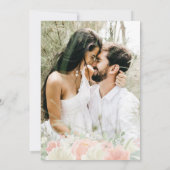 Foto der leichten Frühlingsflora Save the Date Einladung (Rückseite)