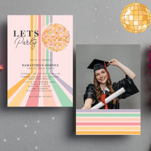 Foto der letzten Dance Retro Graduation Party Einladung