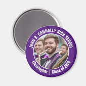 Foto der lila Marching-Band Magnet (Vorderseite/Rückseite)