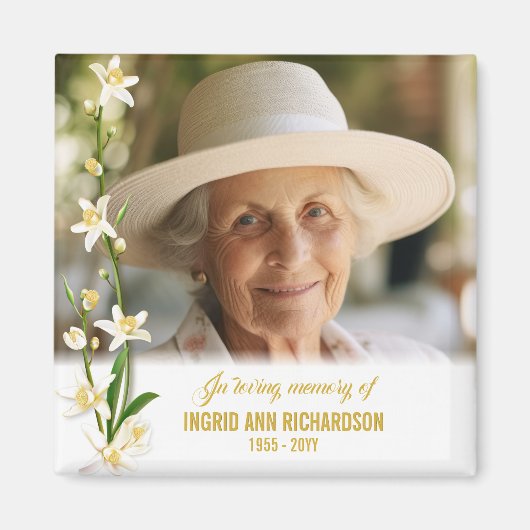 Foto der Lily Beerdigung Magnet (Vorne)
